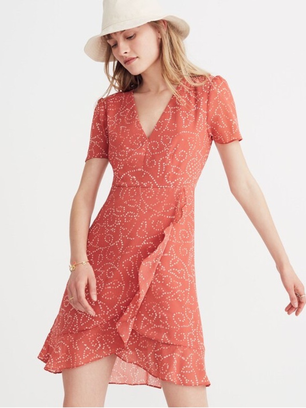 Madewell Posy Ruffle Dress in Twisted Vines
